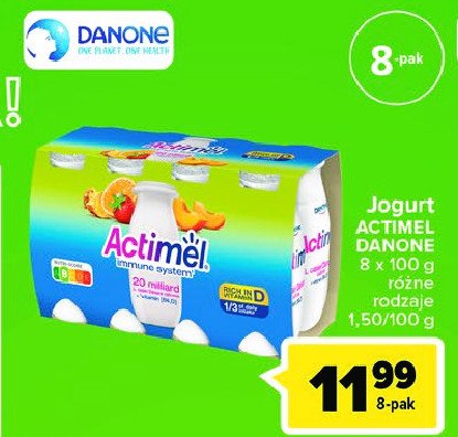 Jogurt wieloowocowy Danone actimel promocje