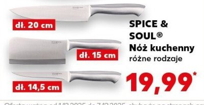 Nóż kuchenny SPICE & SOUL różne rodzaje dł. 20 cm / dł. 15 cm / dł. 14,5 cm promocja w Kaufland