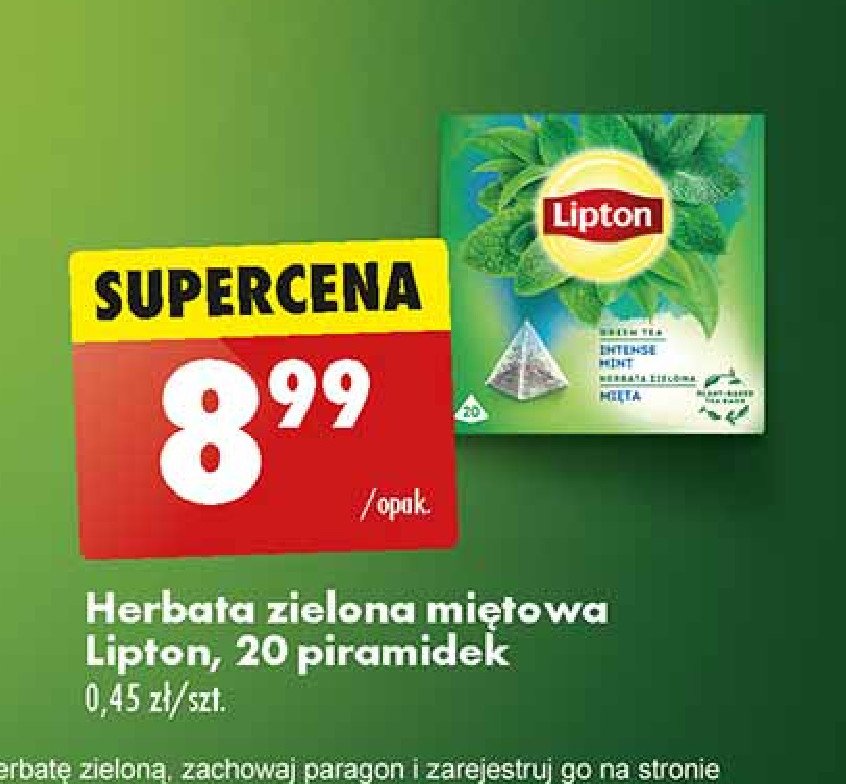 Herbata intensywna mięta Lipton promocja