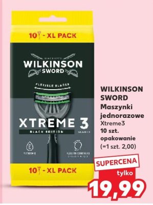 Maszynki jednorazowe Xtreme3 Black Edition promocja w Kaufland