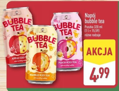 Napój bubble tea różne rodzaje Aldi promocja w Aldi