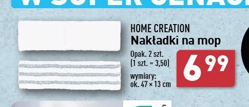 Nakładki na mop Home creation promocja w Aldi