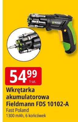 Wkrętarka akumulatorowa Fieldmann FDS 10102-A Fast Poland 1300 mAh, 6 końcówek promocja w Leclerc