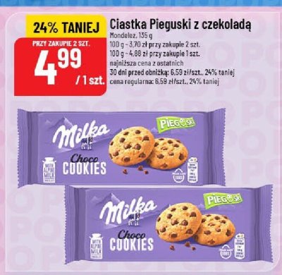 Ciastka Pieguski z czekoladą Mondelēz promocja w POLOmarket