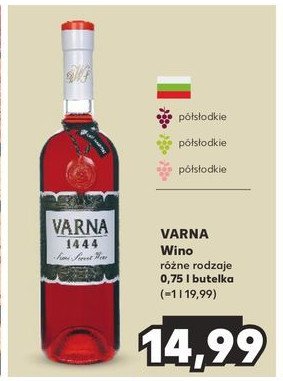 Wino VARNA 1444 SEMI SWEET promocja