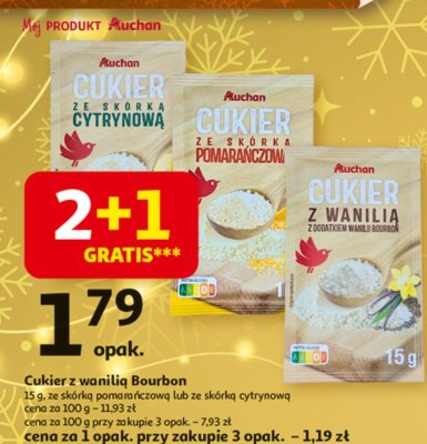 Cukier z wanilią Bourbon Auchan promocja w Auchan