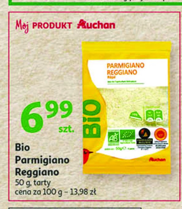 Ser parmigiano reggiano tarty Auchan bio promocja