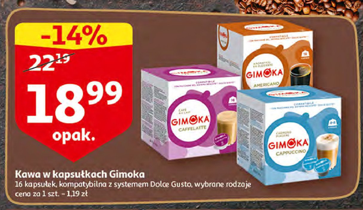 Kawa cappuccino GIMOKA AURUM promocja