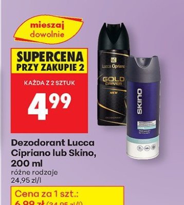 Dezodorant Lucca Cipriano / Skino różne rodzaje promocja w Biedronka