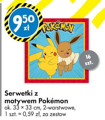 Serwetki z motywem Pokémon promocja w Tedi