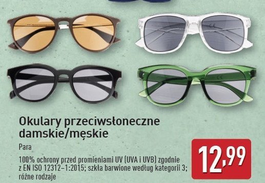 Okulary przeciwsłoneczne damskie promocja w Aldi