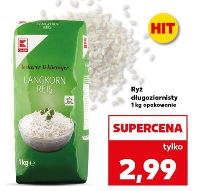 Ryż długoziarnisty 1 kg promocja w Kaufland