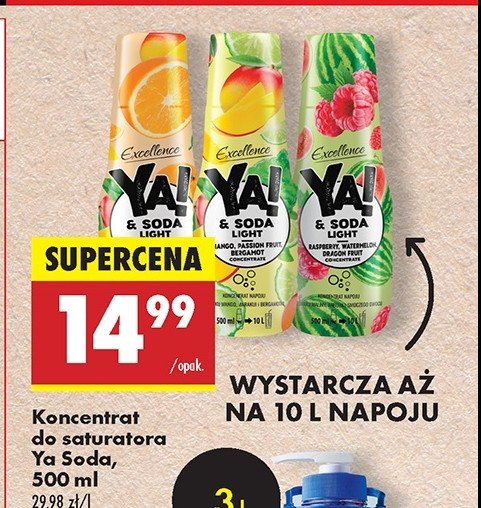 Syrop do saturatorów mango-marakuja-bergamotka Excellence ya! promocja w Biedronka