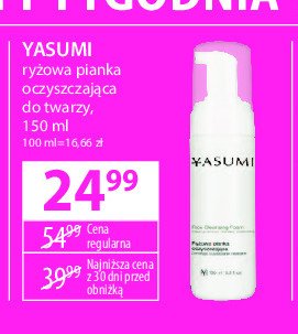 Ryżowa pianka oczyszczająca Yasumi rice promocja