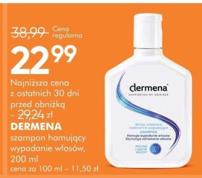 Dermena szampon hamujący wypadanie włosów promocja w Super-Pharm