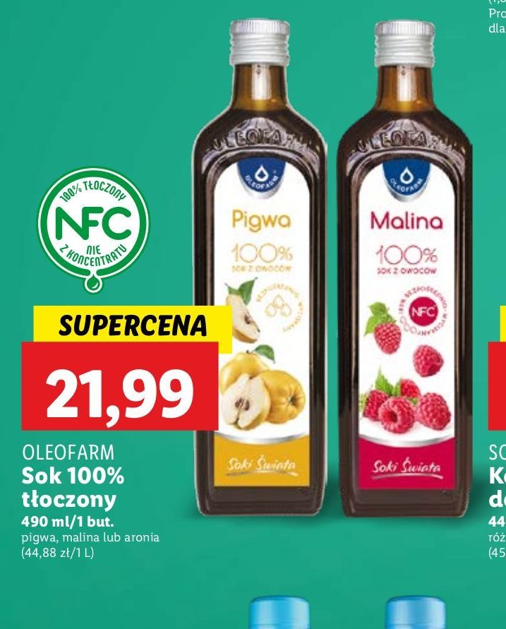 Sok z aronii Oleofarm promocja w Lidl