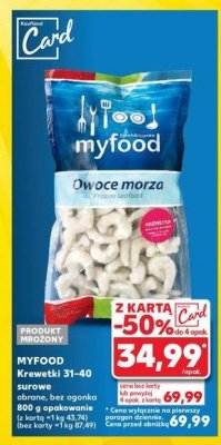 Krewetki 31/40 Myfood promocja