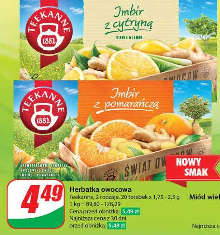 Herbata orange & ginger Teekanne world of fruits promocja