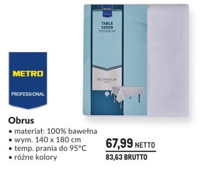 Obrus bawełna 140 x 180 cm METRO Professional promocja w Makro