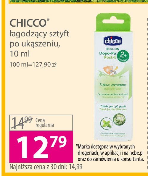 Roll-on łagodzący po ukąszeniu komarów Chicco promocja