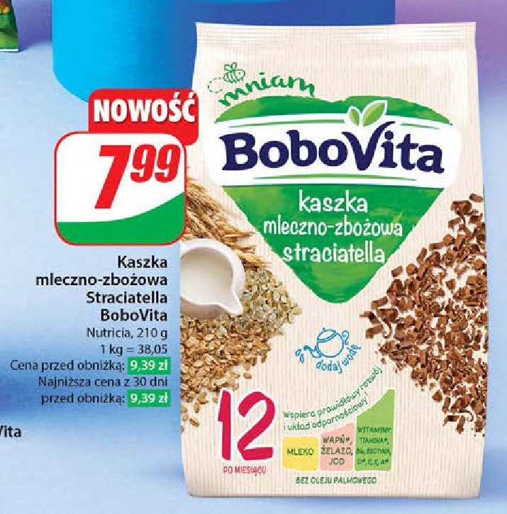 Kaszka mleczno-zbozowa straciatella Bobovita promocja w Dino