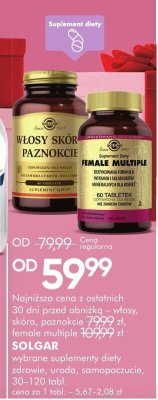 Suplementy diety SOLGAR wybrane, zdrowie, uroda, samopoczucie, 30-120 tabl. promocja w Super-Pharm