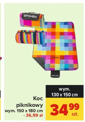 Koc piknikowy 130 x 150 cm Spokey promocja