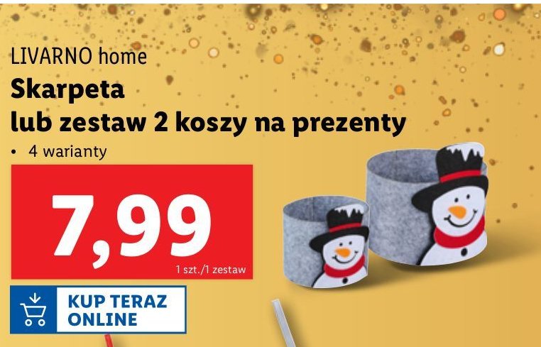 Skarpeta na prezenty LIVARNO HOME promocja