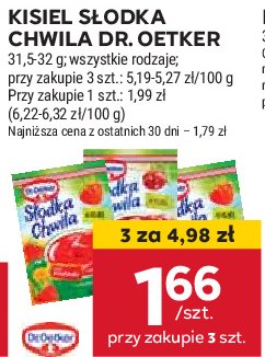 Kisiel wiśnia Dr. oetker słodka chwila promocja w Stokrotka