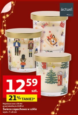 Świeca zapachowa w szkle wym.: 7 x 8 cm promocja w Auchan