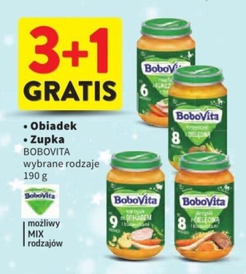 Obiadek Bobovita wybrane rodzaje 190g promocja w Intermarche