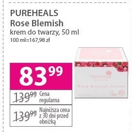 Krem do twarzy nawilżająco-ujędrniający Pureheals rose blemish promocja