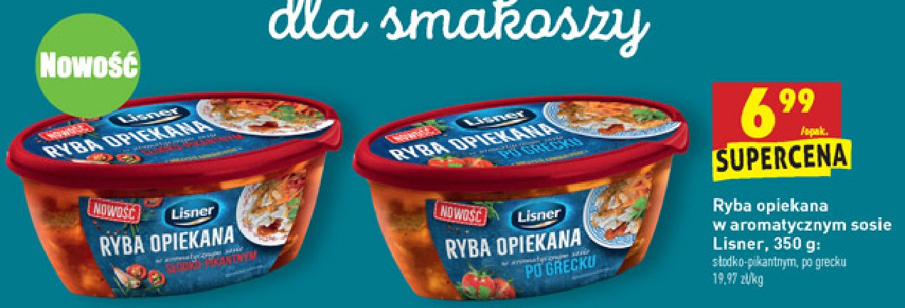 Ryba opiekana po grecku Lisner promocja
