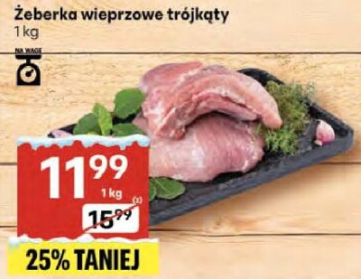 Żeberka wieprzowe trójkąty promocja w Delikatesy Centrum