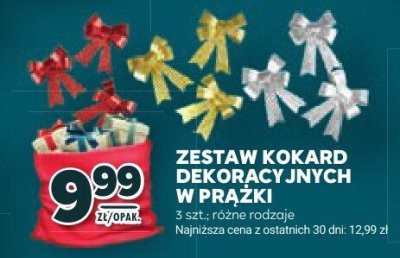 Zestaw kokard dekoracyjnych w prążki, 6 szt., różne rodzaje promocja w Stokrotka