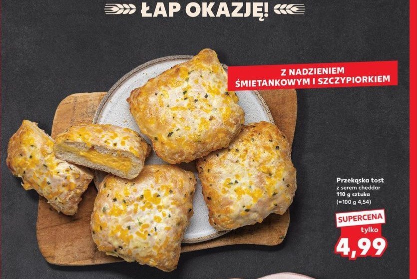 Tost z serem cheddar promocja w Kaufland