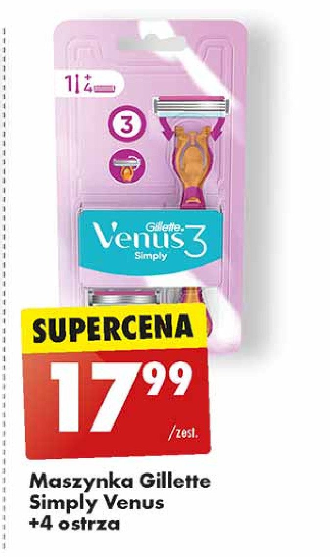 Maszynka do golenia + 4 wkłady Gillette venus classic promocja