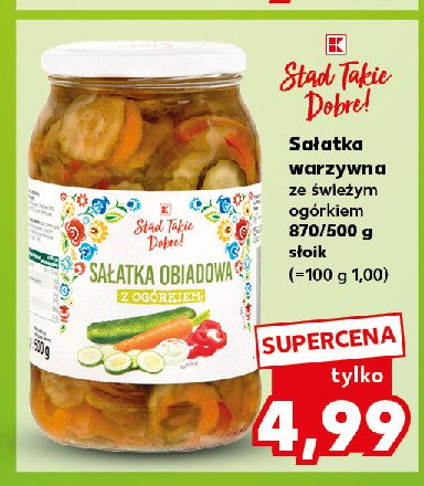 Sałatka obiadowa z ogórkiem K-classic stąd takie dobre! promocja