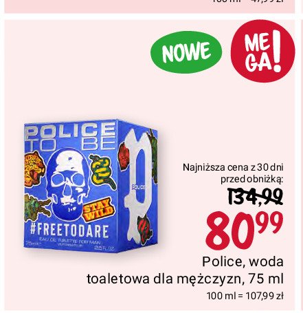 Woda toaletowa Police to be #freetodare promocja