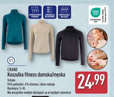 Koszulka fitness CRANE Koszulka fitness damska/męska promocja w Aldi