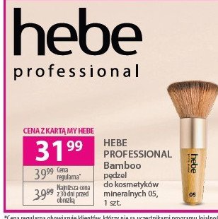 Pędzel do pudru 05 bamboo Hebe professional do makijażu promocja