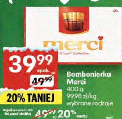 Bombonierka Merci promocja w Delikatesy Centrum