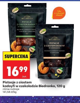 Pistacje z ciastem kadayfi w czekoladzie  promocja w Biedronka