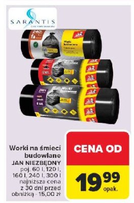 Worki budowalne 240 l Jan niezbędny promocja