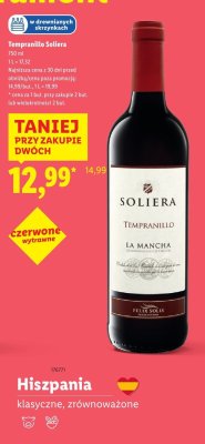 Wino Tempranillo Soliera 750 ml promocja