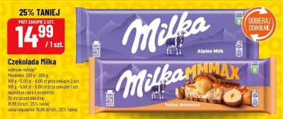Czekolada Milka wybrane rodzaje Mondelez promocja w POLOmarket