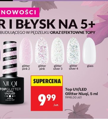Lakier do paznokci Top UV/LED Glitter  promocja w Biedronka