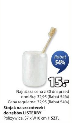 Stojak na szczoteczkido zębów LISTERBY  promocja w Jysk