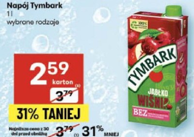 Napój Tymbark wybrane rodzaje promocja w Delikatesy Centrum