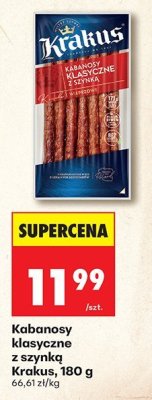 Kabanosy klasyczne z szynką  promocja w Biedronka